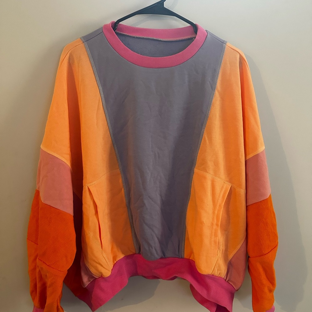 Brand new color block pullover